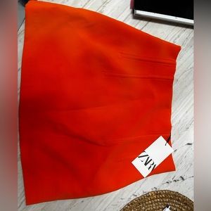 ZARA Orange Skirt